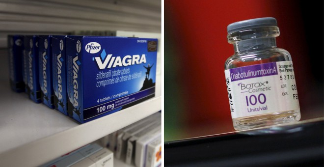 Los dos productos más populares de las farmacéuticas Pfizer (Viagra) y Allergan (Botox). REUTERS