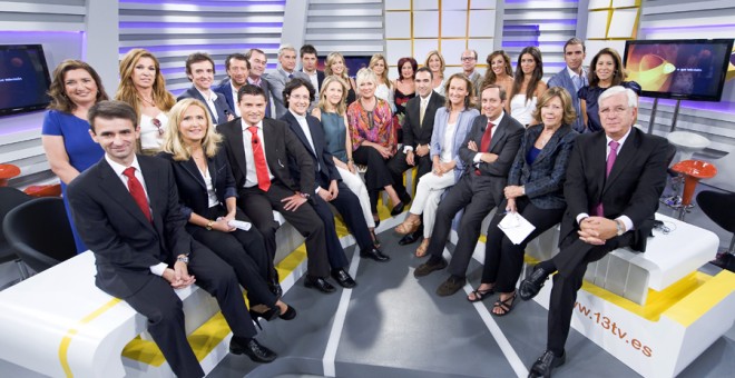 El equipo de 13TV durante la presentación de la temporada de 2013