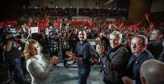 Alberto Garzón en su mitin en Gijón este lunes.- IU/JOSÉ CAMÓ