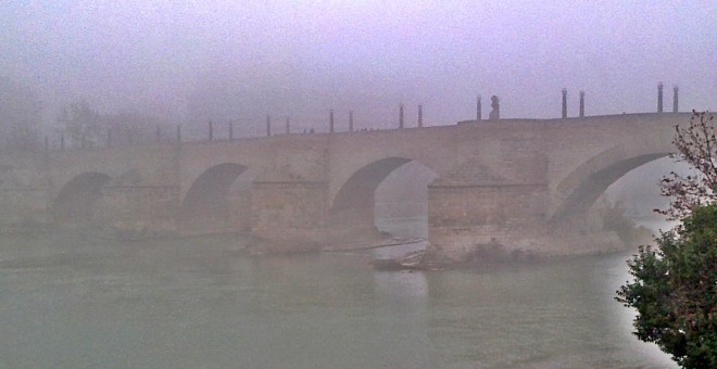 El cambio climático provoca una sequía en pleno invierno en el Ebro./E.Bayona