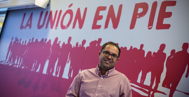 El secretario general de UGT Canaria, Gustavo Santana, candidato a suceder a Méndez al frente de la UGT.-JAIRO VARGAS