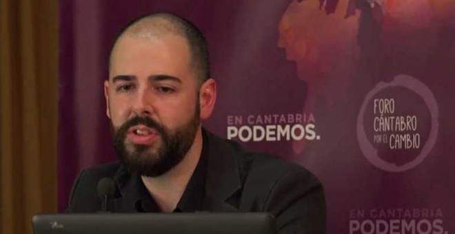 El candidato a Secretario General de Podemos Cantabria, Julio Revuelta