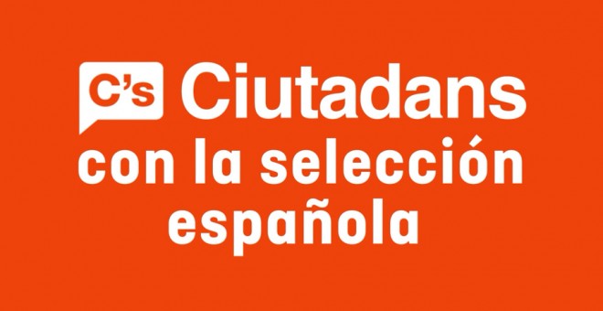 'Ciutadans con la selección española'. @CiudadanosCs