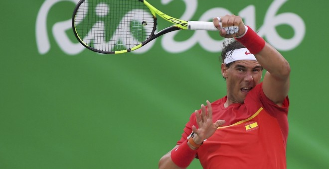 Rafa Nadal durante un partido en los Juegos. /REUTERS