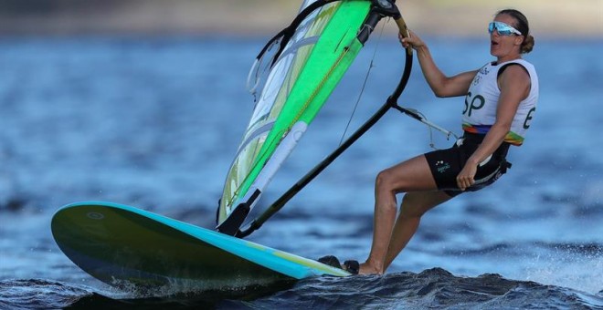 Alabau, durante la regata del jueves. EFE/Sebastião Moreira