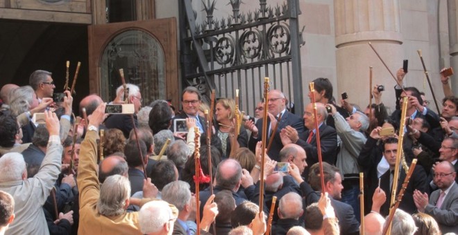 Artur Mas saliendo de declarar en el TSJC por el 9-N. E.P.