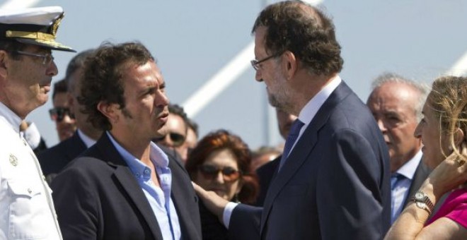 El alcalde de Cádiz, José María González, y el presidente del Gobierno, Mariano Rajoy, en la inauguración Puente de la Constitución. EFE