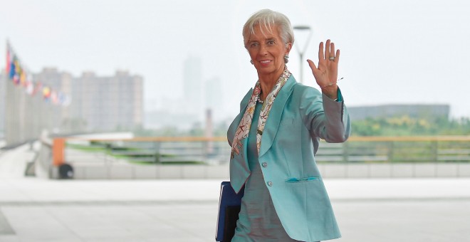 IMF Managing Director Christine Lagarde arrives at the Hangzhou Exhibition Center to participate to G20 Summit, in Hangzhou, Zhejiang province, China, September 4, 2016. REUTERS/Etienne Oliveau/Pool