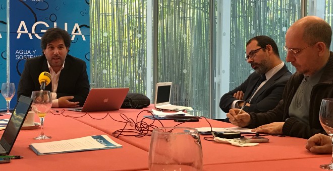 Gonzalo Delacámara durante la presentación del Foro de la economía del Agua en Madrid, España.