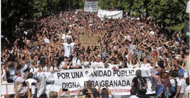 Manifestación ciudadana del pasado domingo en la capital granadina.