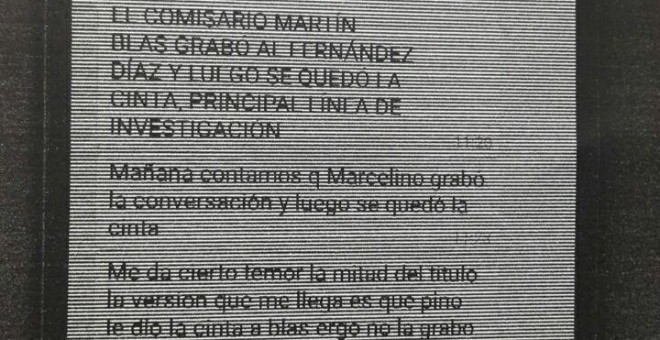 Captura entregada por Francisco Mercado al juzgado del caso del Pequeño Nicolás