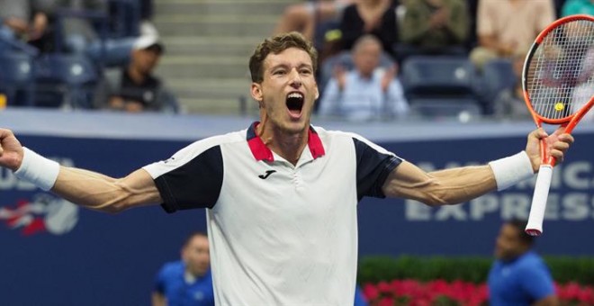 Pablo Carreño celebra su victoria ante Diego Schwartzman. - EFE