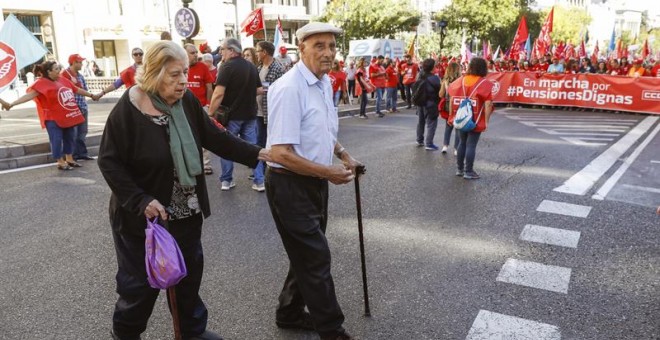 Participantes en las calles por las Marchas en Madrid/ EFE