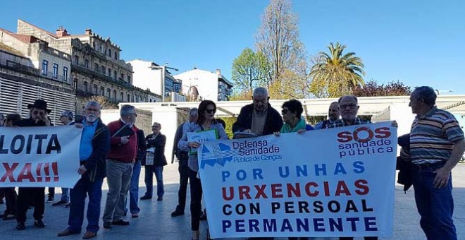 Protesta contra los recortes en Sanidad impulsados por la Xunta de Galicia.