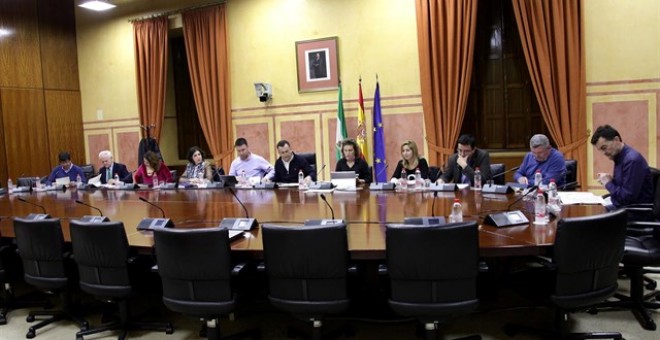 Reunión del grupo de trabajo sobre financiación autonómica del Parlamento de Andalucía. E.P.