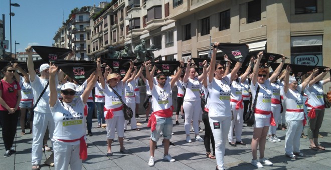 Concentración en Pamplona por unos Sanfermines 'sin violencia' hacia los animales./Europa Press