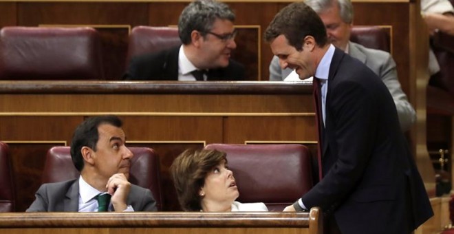 Soraya Sáenz de Santamaría y Pablo Casado