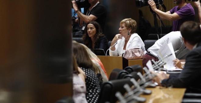 La presidenta de la comisión del Pacto de Toledo, Celia Villalobos, en una reunión del grupo parlamentario del PP. E.P./  Eduardo Parra