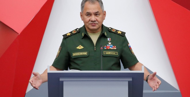 El ministro de defensa de Rusia, Sergei Shoigu, asiste al foro 'ARMY' en la región de Moscú