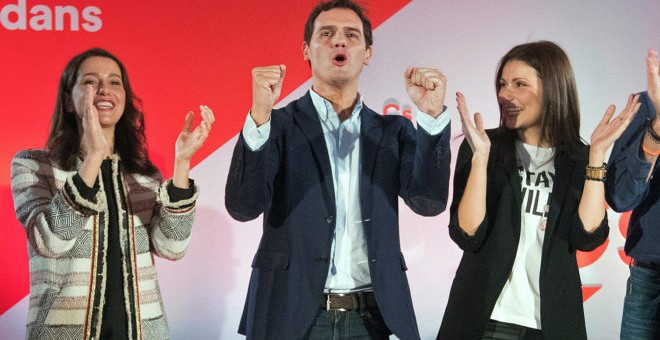 Inés Arrimadas, Albert Rivera y Lorena Roldán EFE