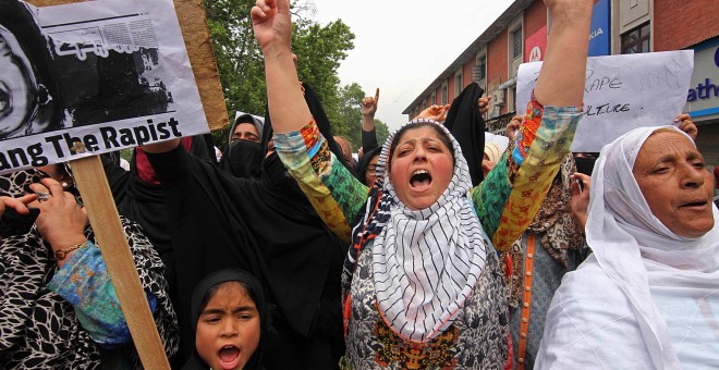 13/05/2019 Protesta de mujeres en mayo en India por la violación de una chica de 13 años.  Faisal Khan/ZUMA Wire/dpa