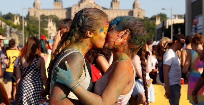 Participants a la manifestació del Pride Barcelona 2019. EFE / Toni Albir