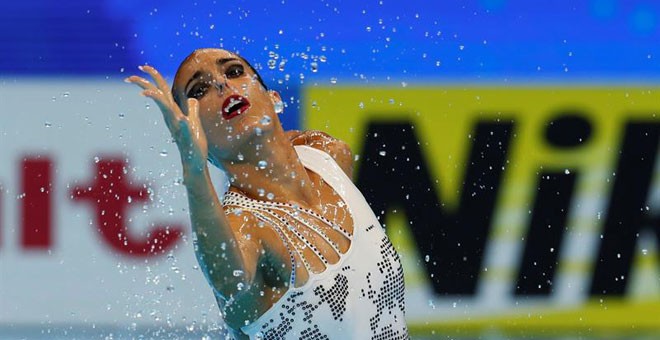 Ona Carbonell, en el Mundial de Natación en Corea del Sur. / EFE