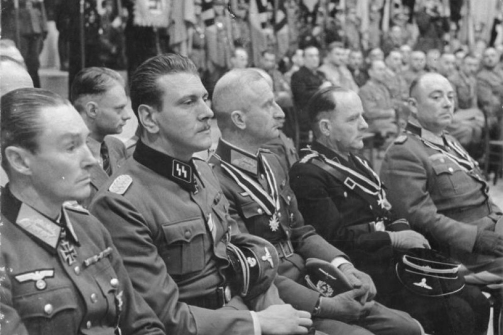 Otto Skorzeny en un acto del Partido Nazi en Berlín el 3 de octubre de 1943.