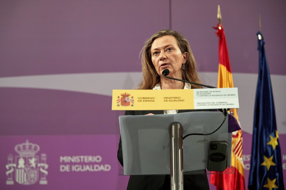 La delegada del Gobierno contra la Violencia de Género, Victoria Rosell, da a conocer los datos del mes de enero del 016 y analiza la situación de la violencia machista en España (17/02/2022).