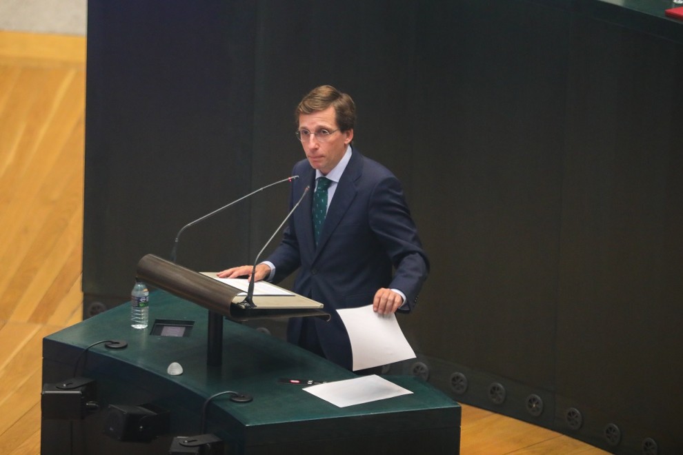 05/07/2022 El alcalde de Madrid, José Luis Martínez-Almeida, interviene en el Debate sobre el Estado de la ciudad de Madrid, en el Palacio de Cibeles, a 5 de julio de 2022, en Madrid.