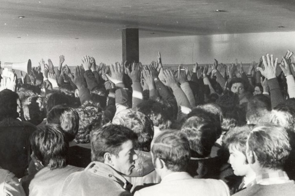 Asamblea obrera en los años 60