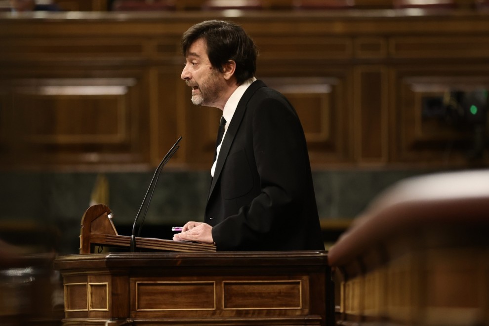 20/07/2022 - El diputado de Unidas Podemos, Rafa Mayoral, interviene en una sesión plenaria en el Congreso de los Diputados, a 17 de marzo de 2022, en Madrid (España).