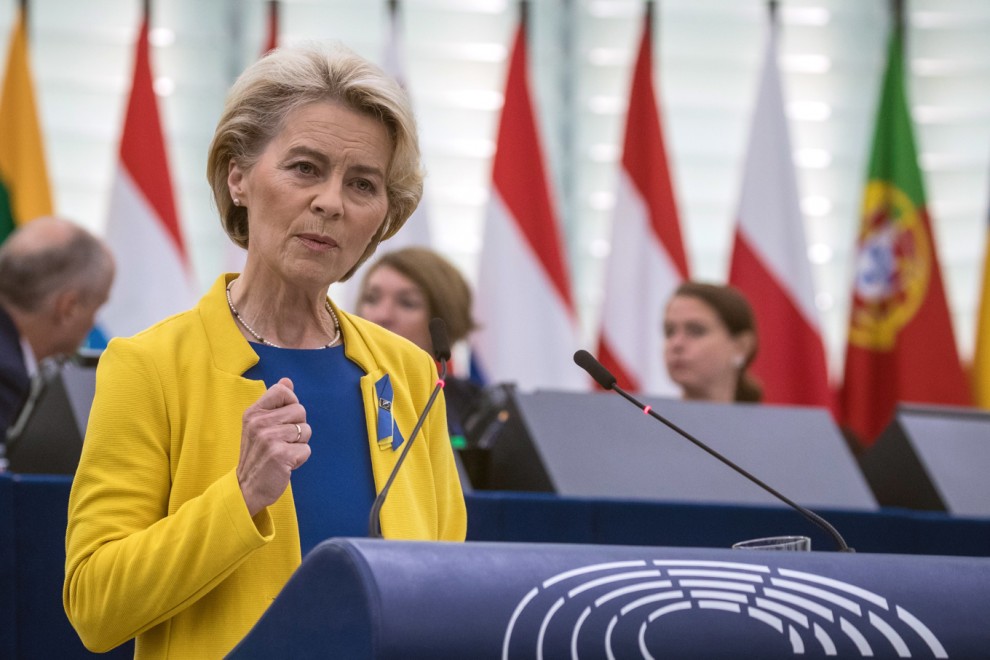 La presidenta de la Comisión Europea, Ursula von der Leyen, durante una sesión en la Eurocámara, a 14 de septiembre de 2022.