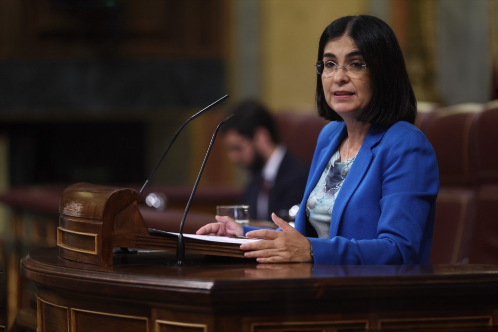 22/09/2022-La ministra de Sanidad, Carolina Darias, interviene durante una sesión plenaria, en el Congreso de los Diputados, a 22 de septiembre de 2022, en Madrid