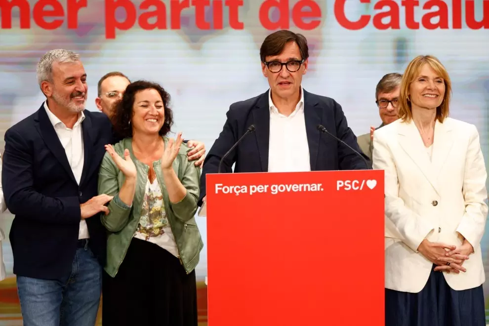 12/05/2024 - Salvador Illa, valorando los resultados de las elecciones catalanas del 12-M.