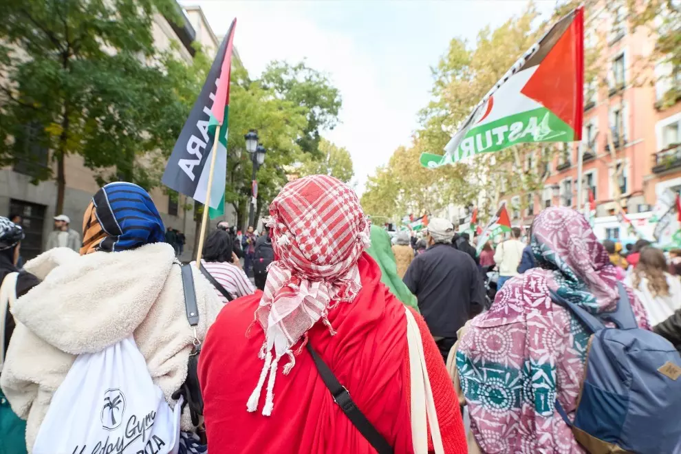 Manifestación en apoyo al Sáhara celebrada en Madrid en noviembre de 2023.