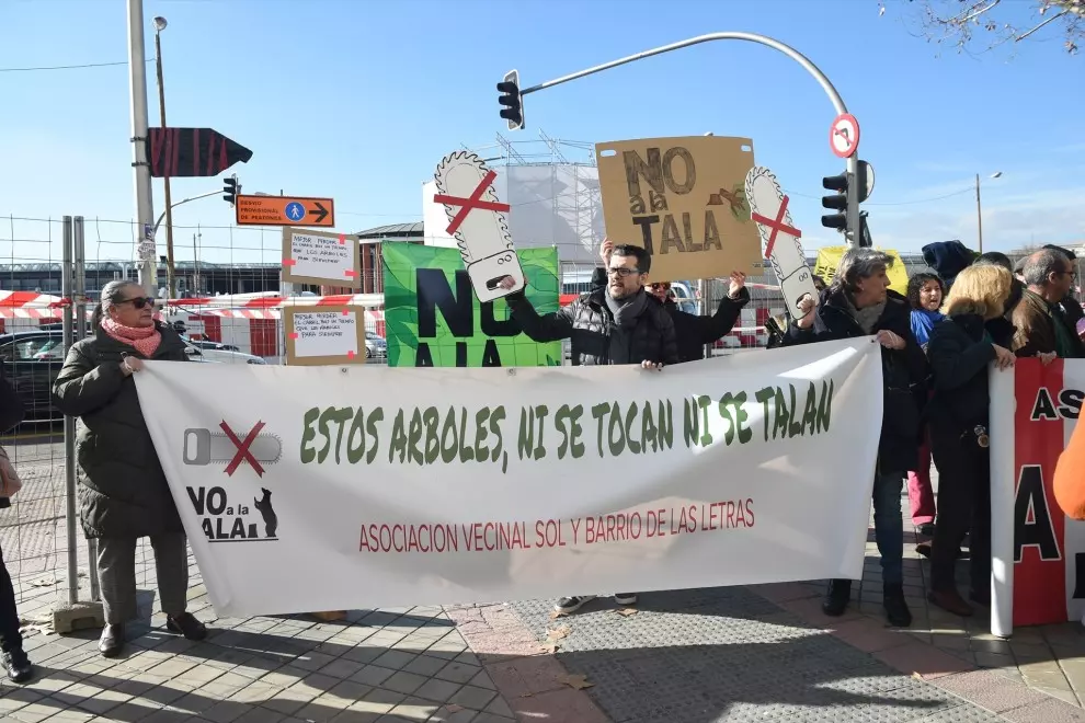 Imagen de archivo de una manifestación en contra de la tala de árboles en el barrio de Atocha, en Madrid