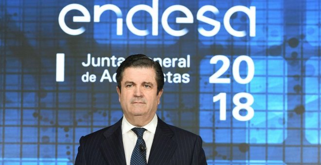 El presidente de la compañía de electricidad Endesa, Borja Prado, durante la Junta de accionistas de Endesa, celebrada en Madrid. EFE/ Fernando Villar