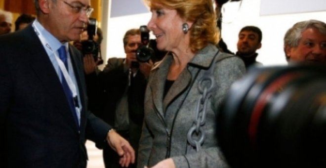 Díaz Ferran y Aguirre, con el presidente de la CEIM, Arturo Fernández, a la derecha.