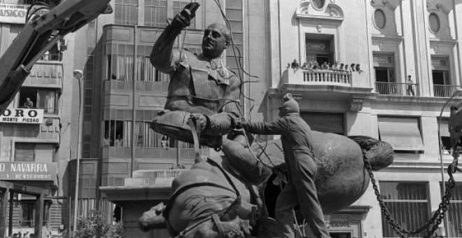 Estatua de Franco en Valencia. EFE