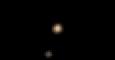 Imagen difundida por la NASA de Plutón y Caronte.
