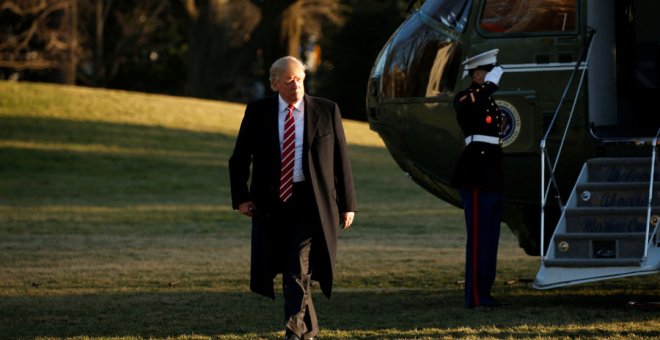 Trump regresa a la Casa Blanca este lunes. REUTERS/Kevin Lamarque