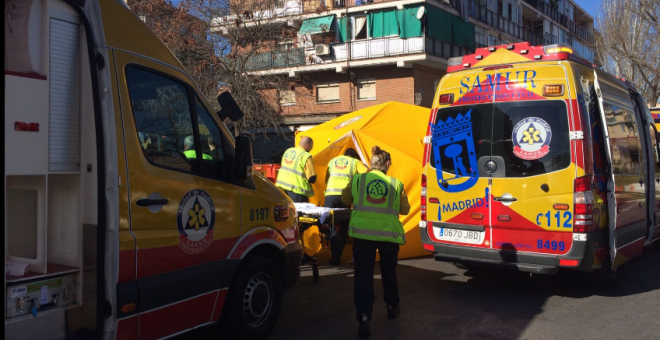 Una mujer muerta tras una explosión de gas que podría ser provocada.Emergencias Madrid