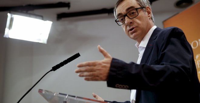 El secretario general de Ciudadanos, José Manuel Villegas, durante su comparecencia ante los medios en el Congreso de los Diputados.EFE