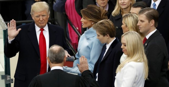 Trump, durante su toma de posesión. REUTERS/Kevin Lamarque