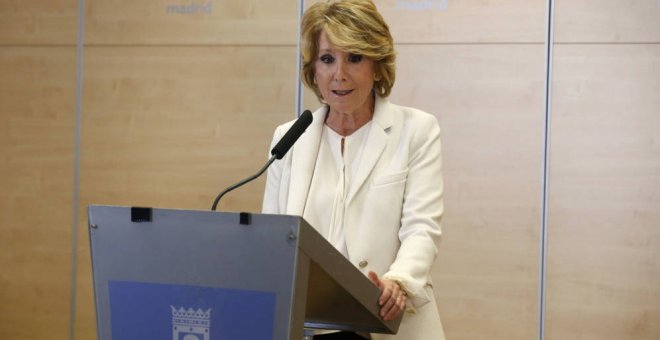 Esperanza Aguirre dimite como concejal y portavoz del Ayuntamiento de Madrid tras estallar la operación Lezo. EFE