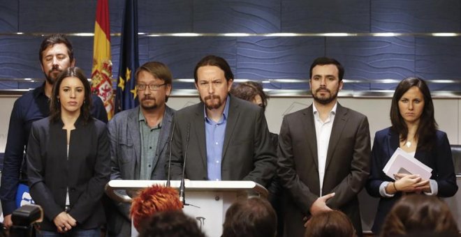 Unidos Podemos anuncia una moción de censura contra Mariano Rajoy. - EFE