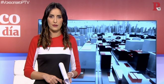 Silvia Brasero en el informativo del 2 de enero de 2019.