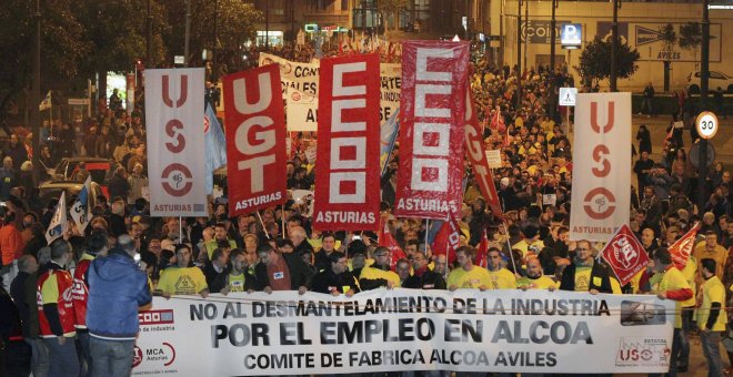 Manifestación contra el cierre de Alcoa en Avilés / EFE