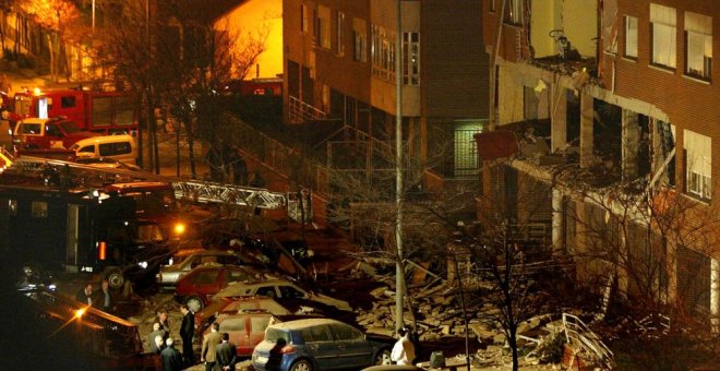 El piso de Leganés, destrozado tras inmolarse los terroristas del 11-M. REUTERS